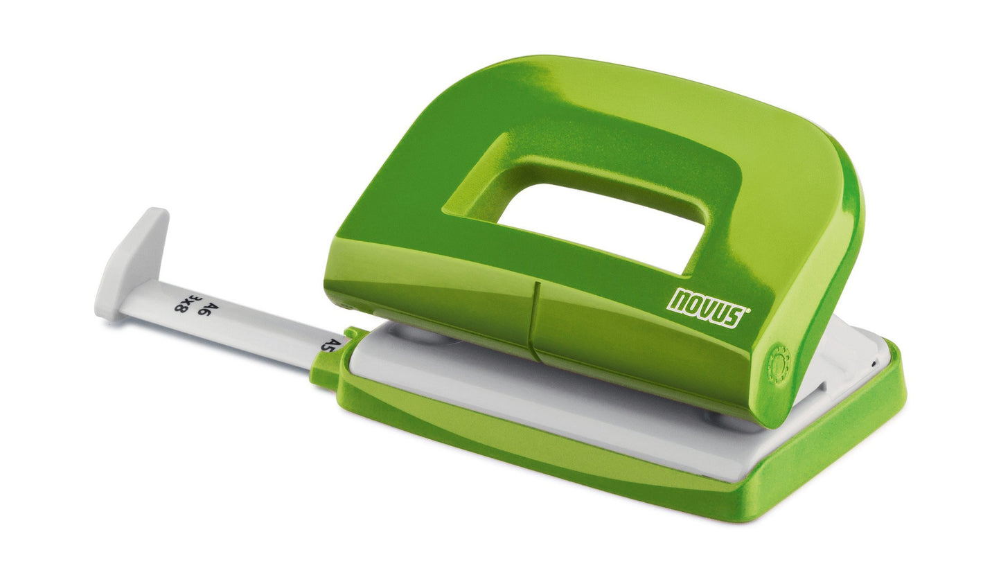 Novus Desk Set (stapler E 15 with punch E 210, incl. 1000 staples No. 10) green & D.RECT Tape Dispenser 8005 tape dispenser Green- up to 19 mm tape length up to 33 m - 19 mm x 33 m