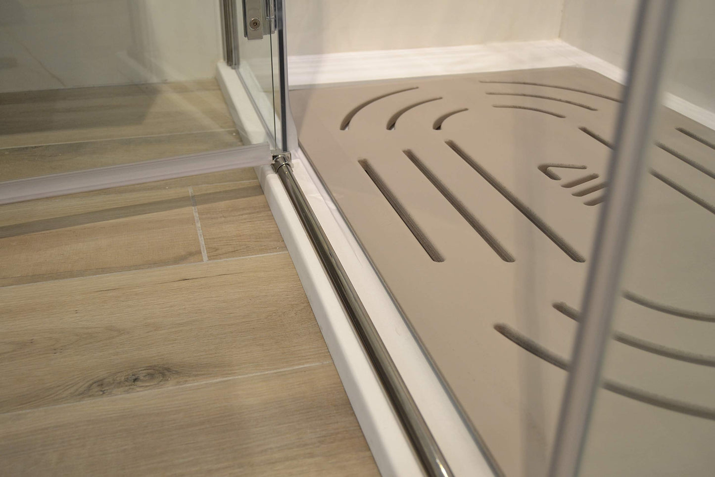 Castelmerlino shower accessories, marine plywood, taupe, 96 x 56 cm