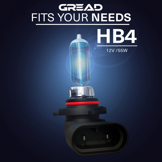 Great - HB4 Car Lamp HB4 12V 55W - super-white - headlights 8500k E-mark free registration - Xenon Optic - 2 pieces
