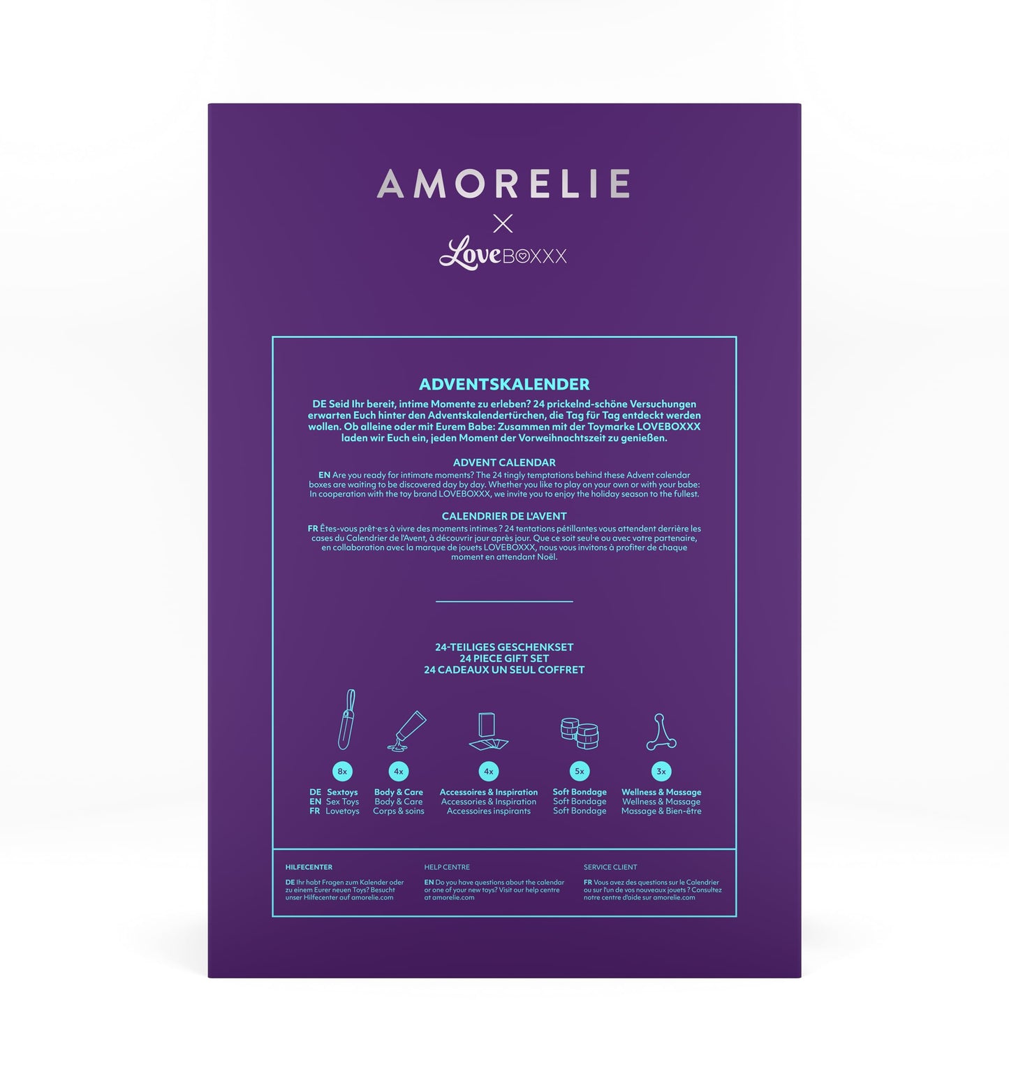 AMORELIE Erotic Advent Calendar 2023 for couples, singles & adults | Sensual set with 24 surprises.