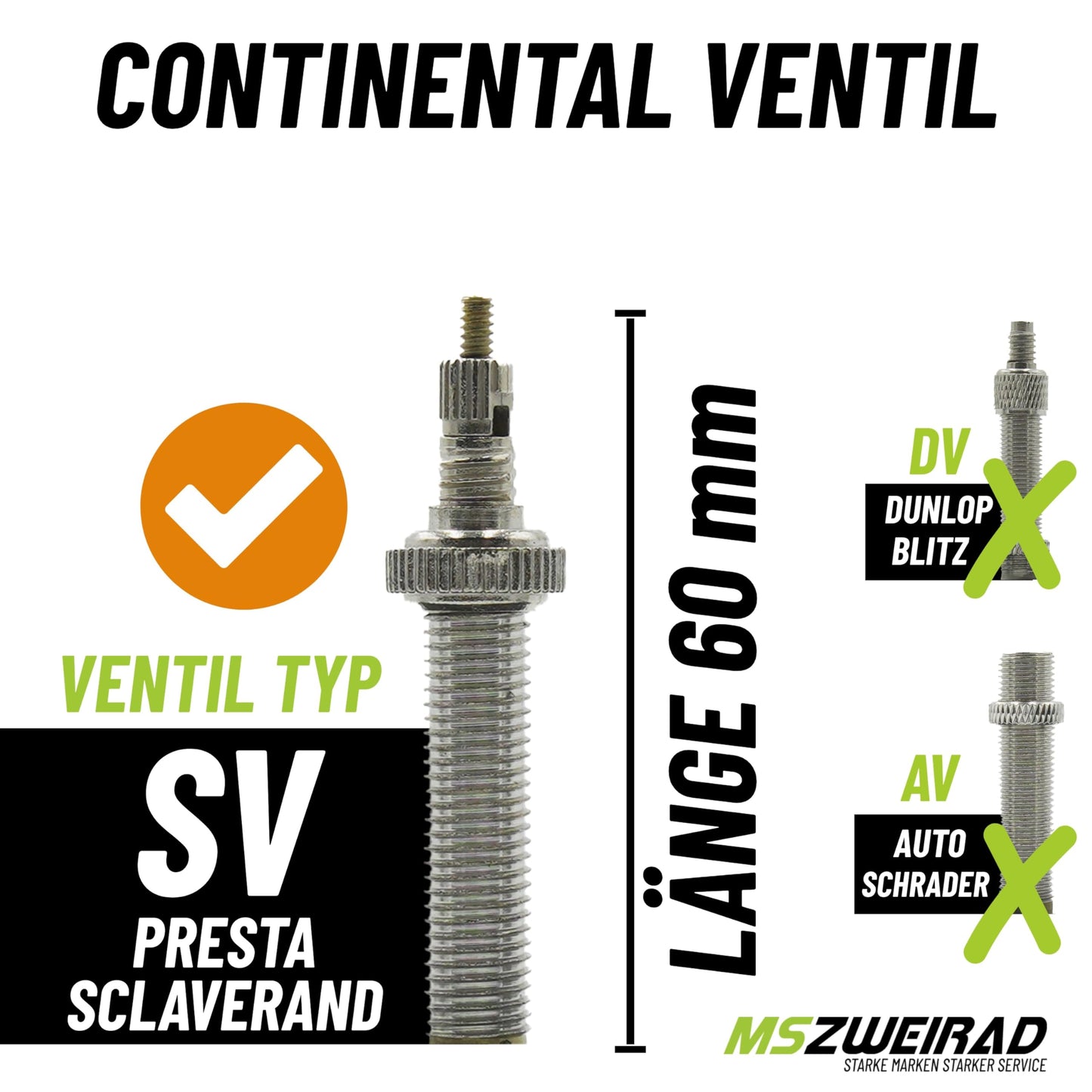 3-piece set Continental tube Cross SV60 28 inches 32/47-622 with 3 MS Zweirad tire levers