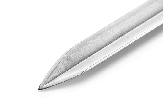 Forged Churrasco BBQ Skewers 60cm, Olive Wood Handle, Stainless Steel, V-Shaped