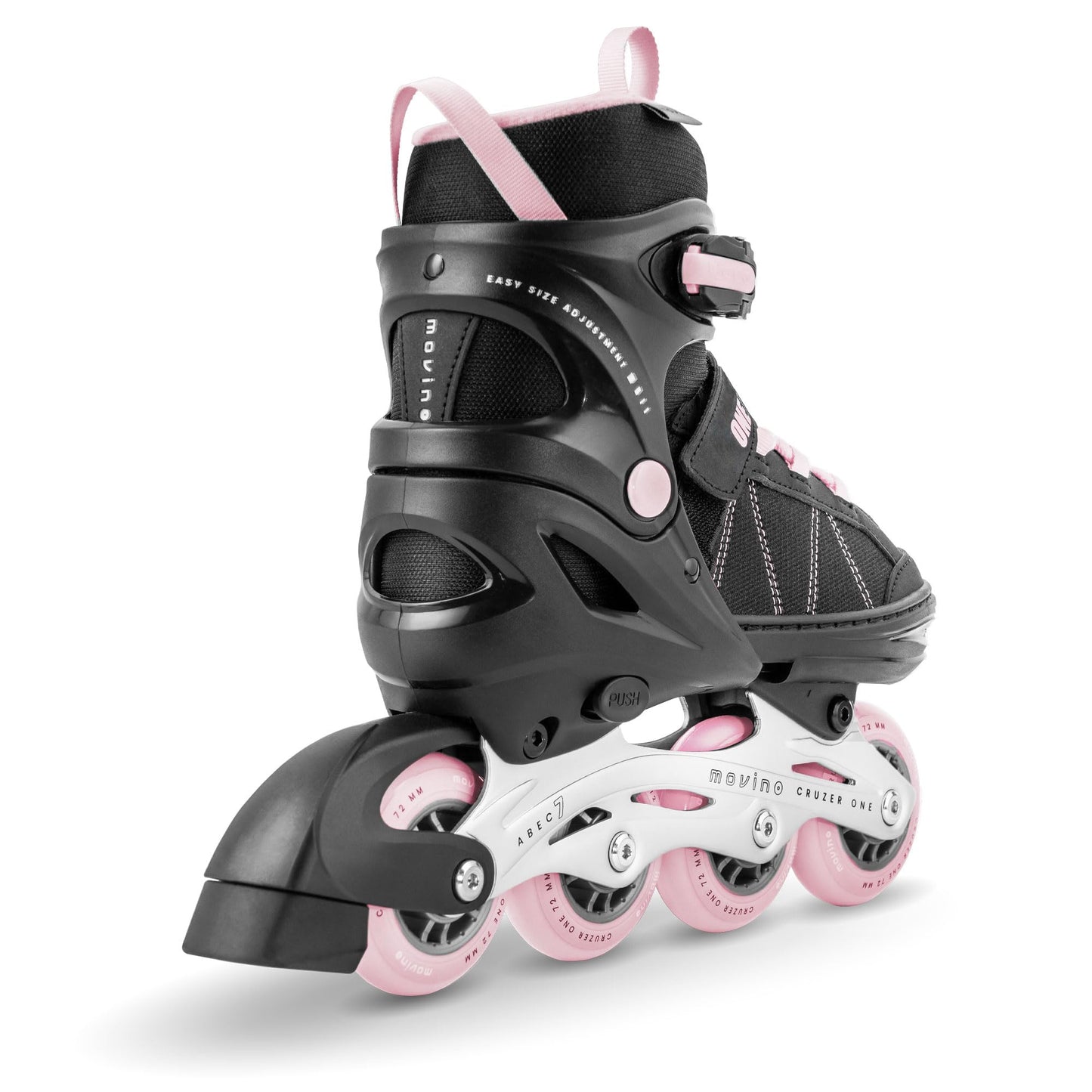 Movino Inline Skates | Cruzer One | Adjustable Roller Skates | Inline Skates for Women Girls Boys | Inline Skates for Kids & Adults | Inline Skates with Large Wheels 72 mm | Kids Inline M (34-37)