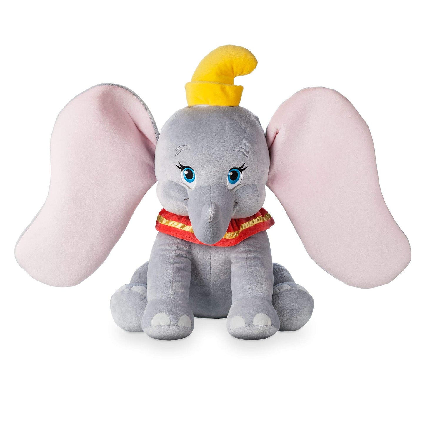 Disney Store Large Plush Dumbo, 58 cm, iconic sitting figure with embroidered details and 3D ears, suitable for all ages.