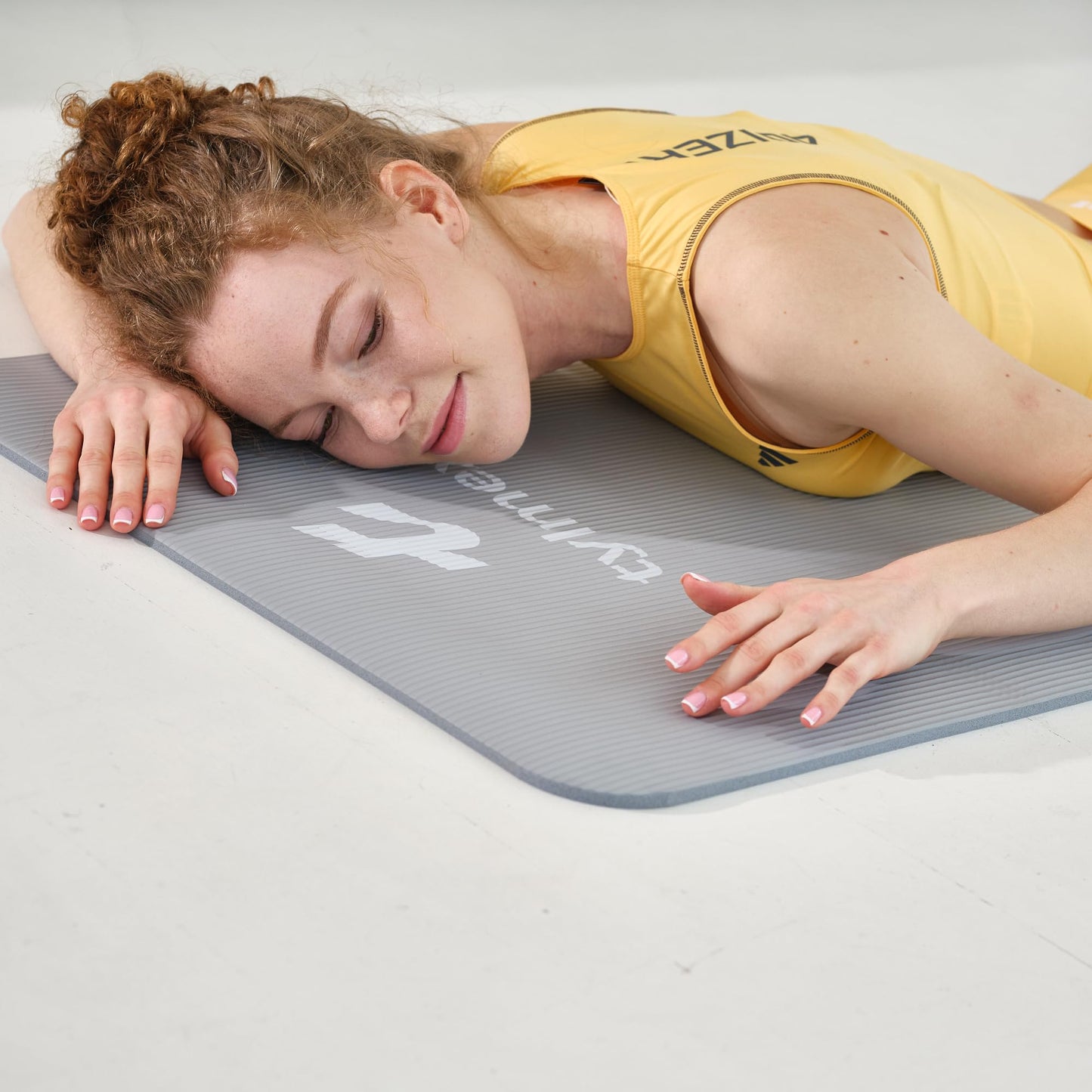 Tylmex non-slip yoga mat 8mm thick | Fitness, Pilates & gymnastics mat for home & outdoor | NBR sports mat with carrying strap & online exercise guide - Gray