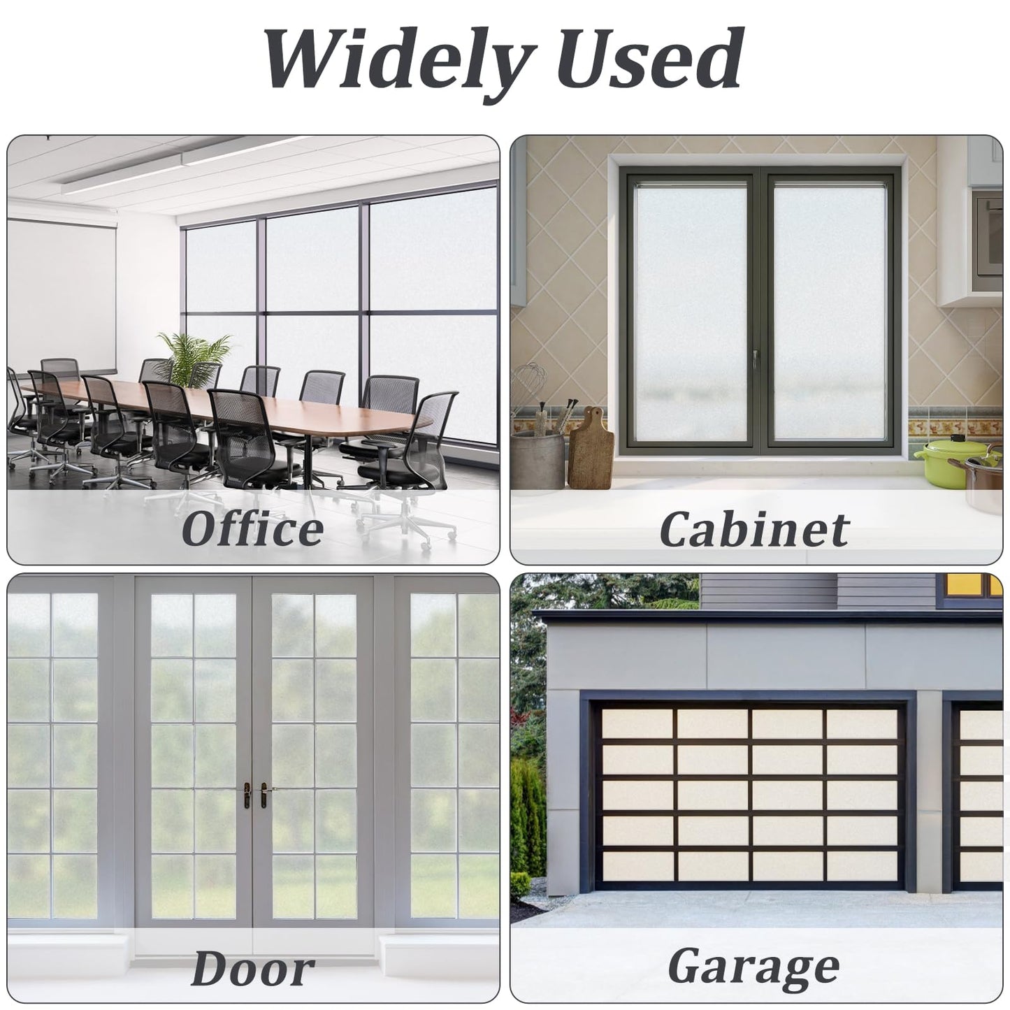 LULUETPUE Matt Window Film Privacy Film for Glass Windows, Static Cling for Office Bathroom Home 90x400CM