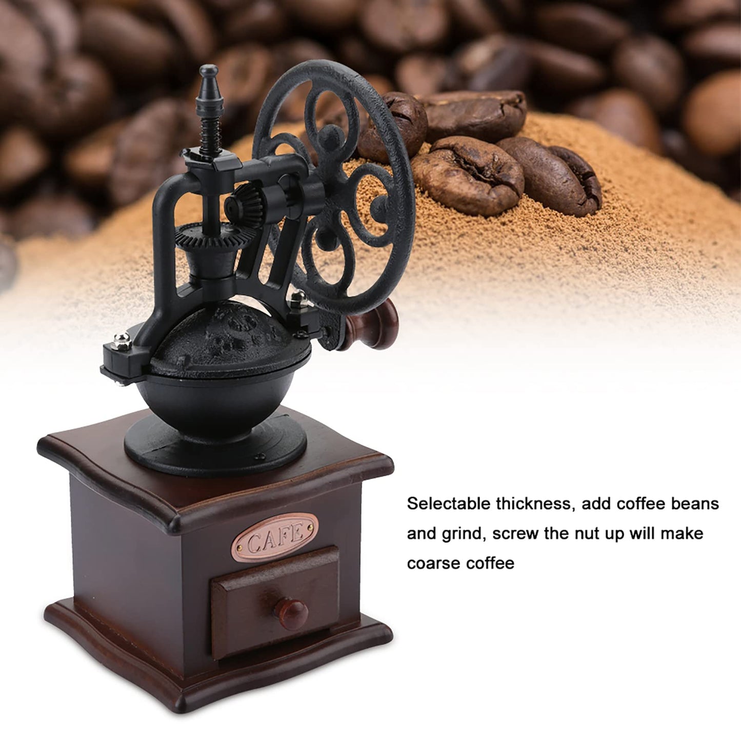 Retro Manual Grinder Hand Crank Coffee Grinder Home Grinding Machine