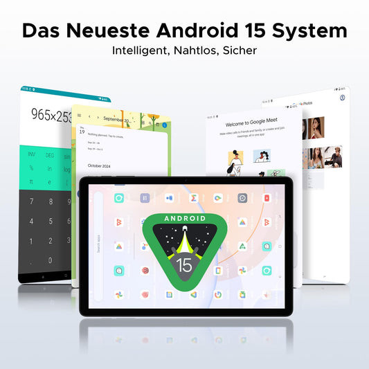 DOOGEE Tab A9+ Android 15 Tablet 11-inch, Unisoc T7200 Octa-Core 8580mAh Gaming Tablet Android 20GB RAM+64GB ROM(TF 2TB), WiFi5 Tablets PC, 90Hz-1080P, WidevineL1/Face ID/OTG/GPS/Dual Speaker.