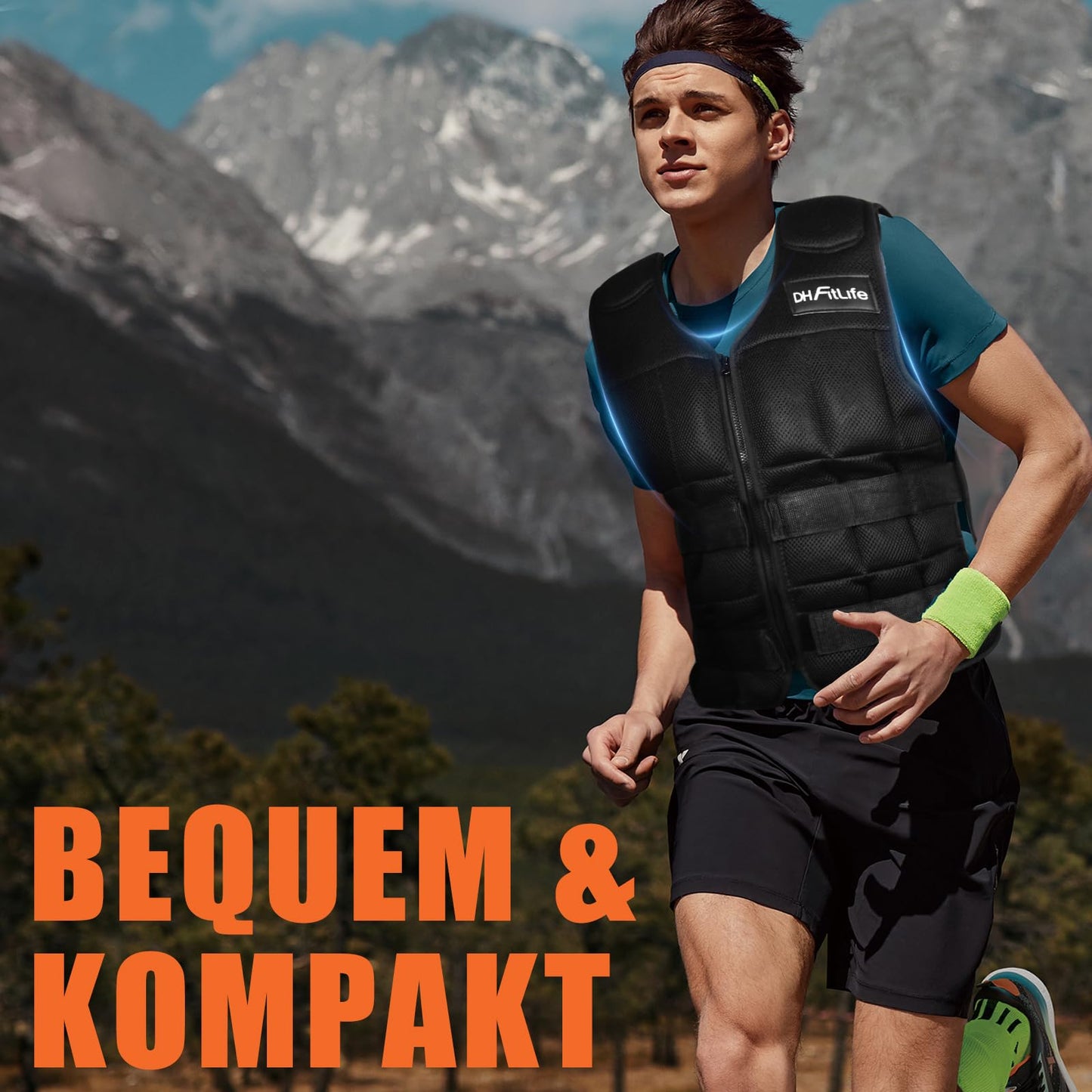 DH FitLife Adjustable Weighted Vest 20KG for muscle building and strength training | Weighted Vest | Running Vest for Women Men | Fitness Training Vest