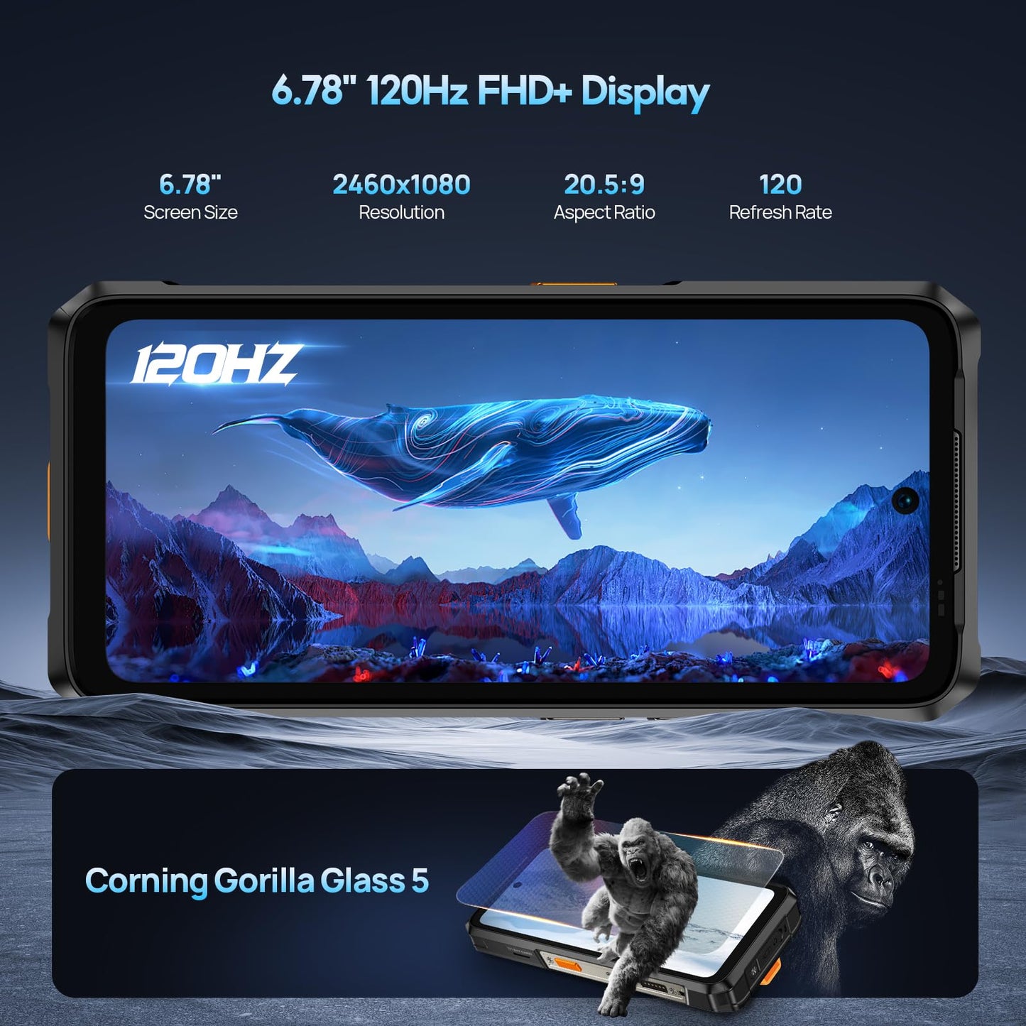 Ulefone Armor 26 Ultra 5G Outdoor Phone, 512GB+24GB 15600mAh/120W Dimensity 8020 200MP+50MP Camera 6.78” 120Hz 121dB IP68 Rugged Smartphone Android 13 Dual SIM Fingerprint ID/NFC 2 Year Warranty.