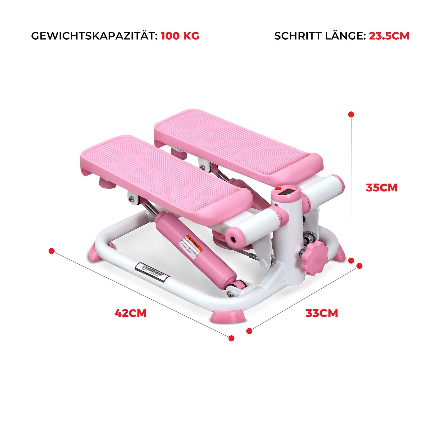 Sunny Health & Fitness Total Body Pink Stepper Machine - P2000