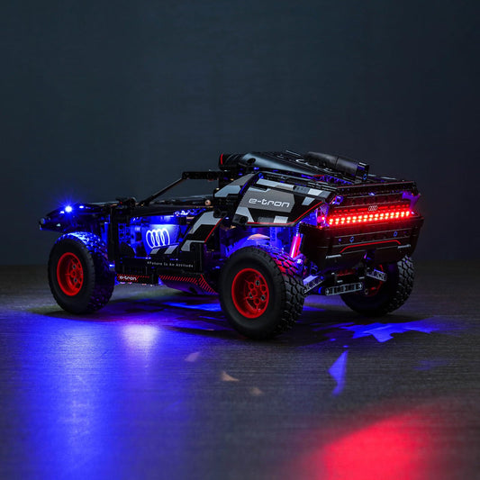 BrickBling Remote Control Light Kit for Lego Audi RS Q e-tron (Not a Lego model), LED lighting set for Lego 42160 Audi RS Q e-tron Creative toy for adults and children