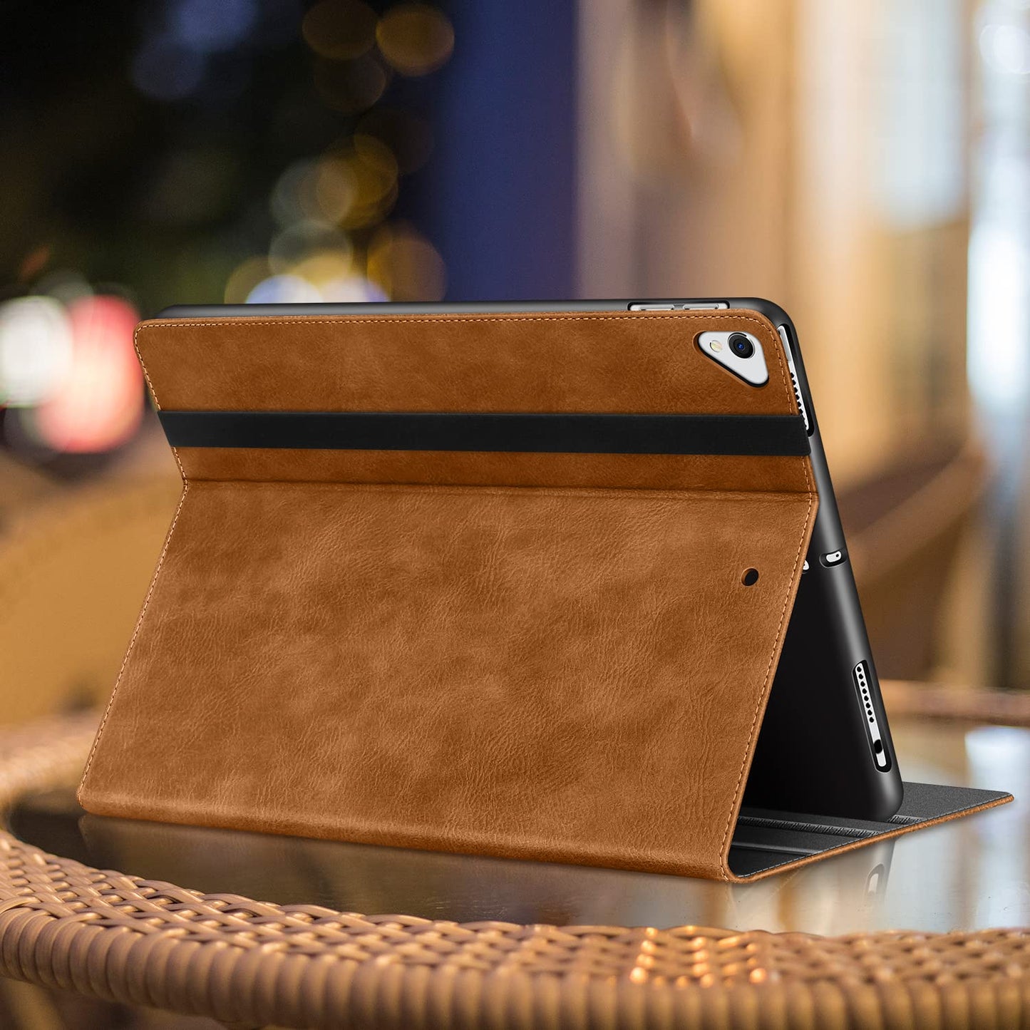 HOLIMET iPad 9th Generation case with pencil holder, 2021/2020/2019 iPad 8/7th Generation PU leather case TPU back cover protective case shockproof, auto sleep/wake for 10.2 inch iPad 9-Brown