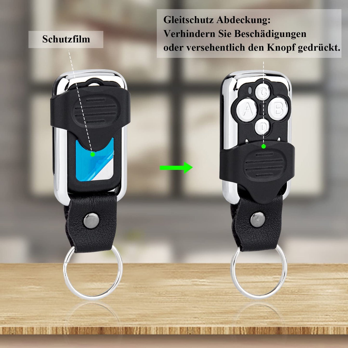 2 x 868.8 MHz garage door remote control only compatible with Sommer gate drives 4020 TX03-868-4 4020V000 4-command transmitter