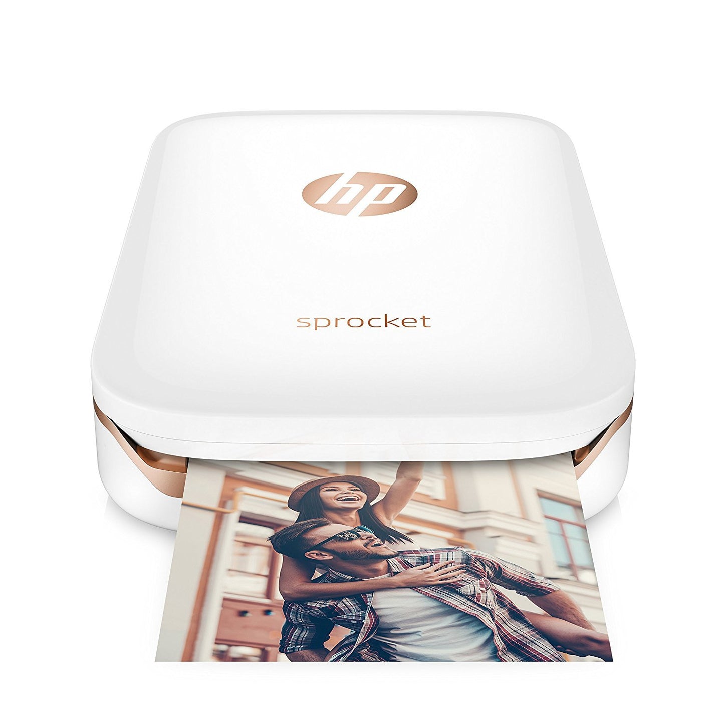 HP Sprocket Mobile Photo Printer (No Ink Printing, Bluetooth, 2 x 3 inch Prints) White