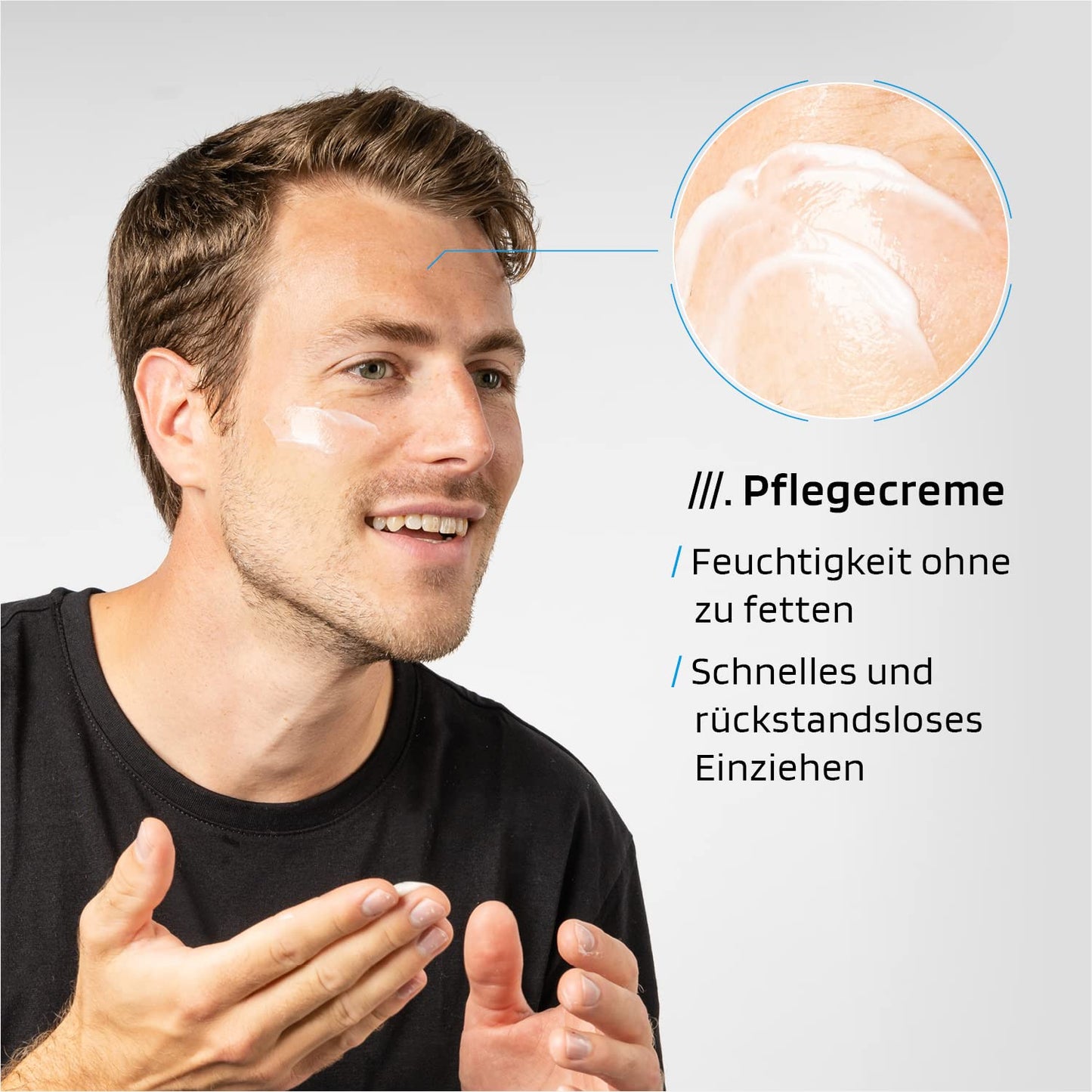 SKINBRO Men's Skincare Set | Made in Germany | 3-piece skincare set for men - cleansing, exfoliating, and face cream with caffeine | Vegan | Ideal gift for men | Cleanser, care, & moisturizer