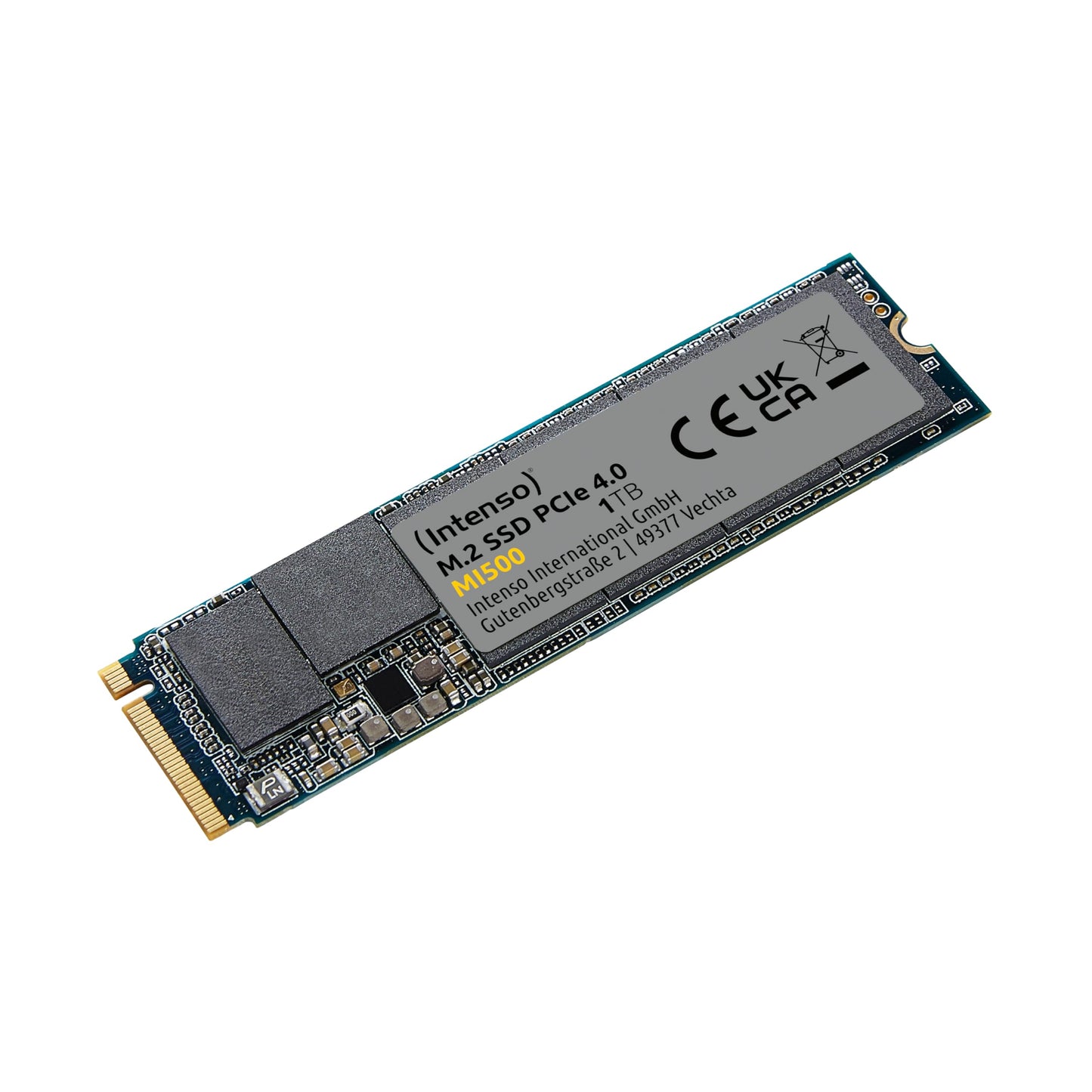 Intenso MI500 1TB NVMe SSD, M.2 Internal SSD, PCIe 4.0 Gen4x4, 5300 MB/s Read, 4500 MB/s Write, Solid State Drive, 1TB