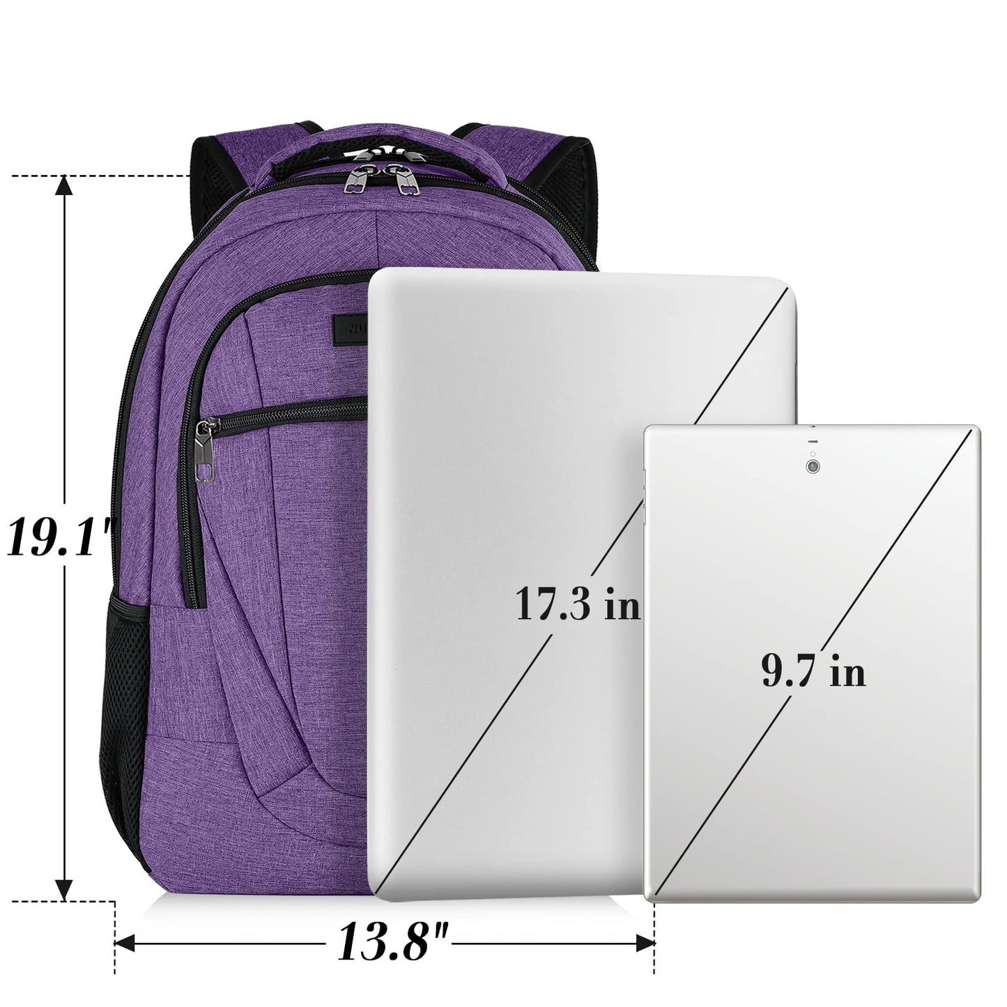 BIKROD backpack for men and women, school backpack for boys and girls, teenagers, waterproof backpack | 17.3 inch laptop bag with USB charging port | perfect for work, travel, hiking with anti-theft pocket.