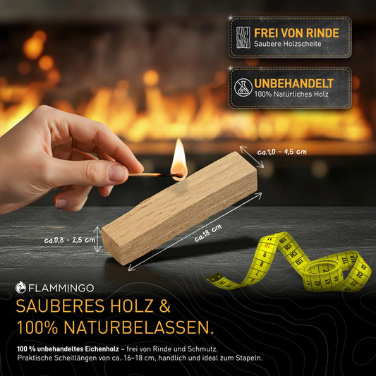 30kg kindling firewood starting wood firewood fireplace wood stove wood smoker grill BBQ dry ready-to-use oak 16cm