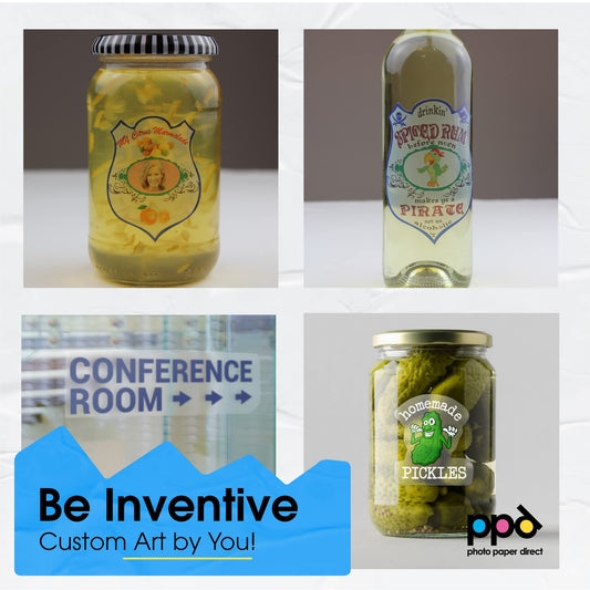 PPD 50xA4 Inkjet Label Film, Semi-Transparent, Self-Adhesive for Inkjet Printers PPD-39F-50