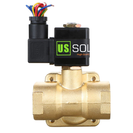 1" Electric Brass Solenoid Valve 220 V AC 16 bar, normally closed (NC), VITON, for water, air, oil, Vertical or Horizontal Mounting