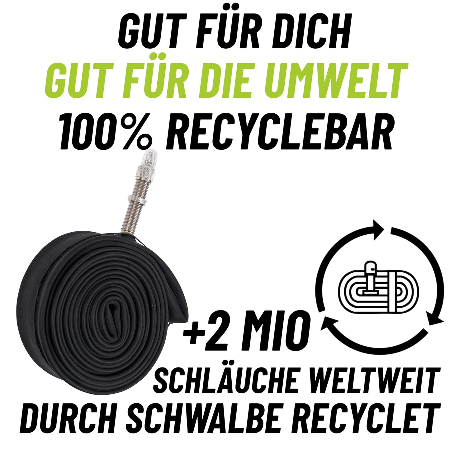 2-pack Schwalbe bicycle tube DV17 40mm 28 inches (28/47-622/635) includes 3 MSZweirad tire levers.
