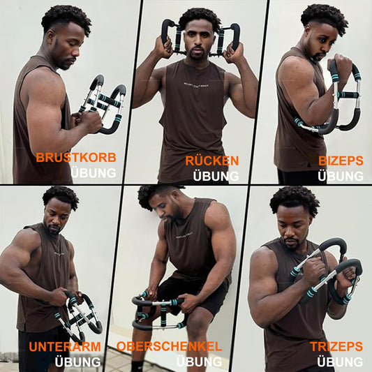 Twister Arm Trainer, U-shaped Adjustable Chest, Arm & Thigh Exerciser (30-50 kg / 70-110 lb), Portable Spring Resistance with detachable design, Fitness Equipment for home, office & travel.