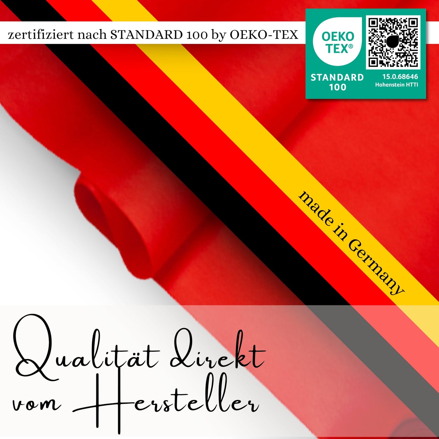 Sensalux Light tablecloth roll, Oeko-TEX® 100 - Made in Germany - 25m long (color of choice), red, 1.10m x 25m, fabric-like non-woven material, perfect for any party, club event, birthday celebration.