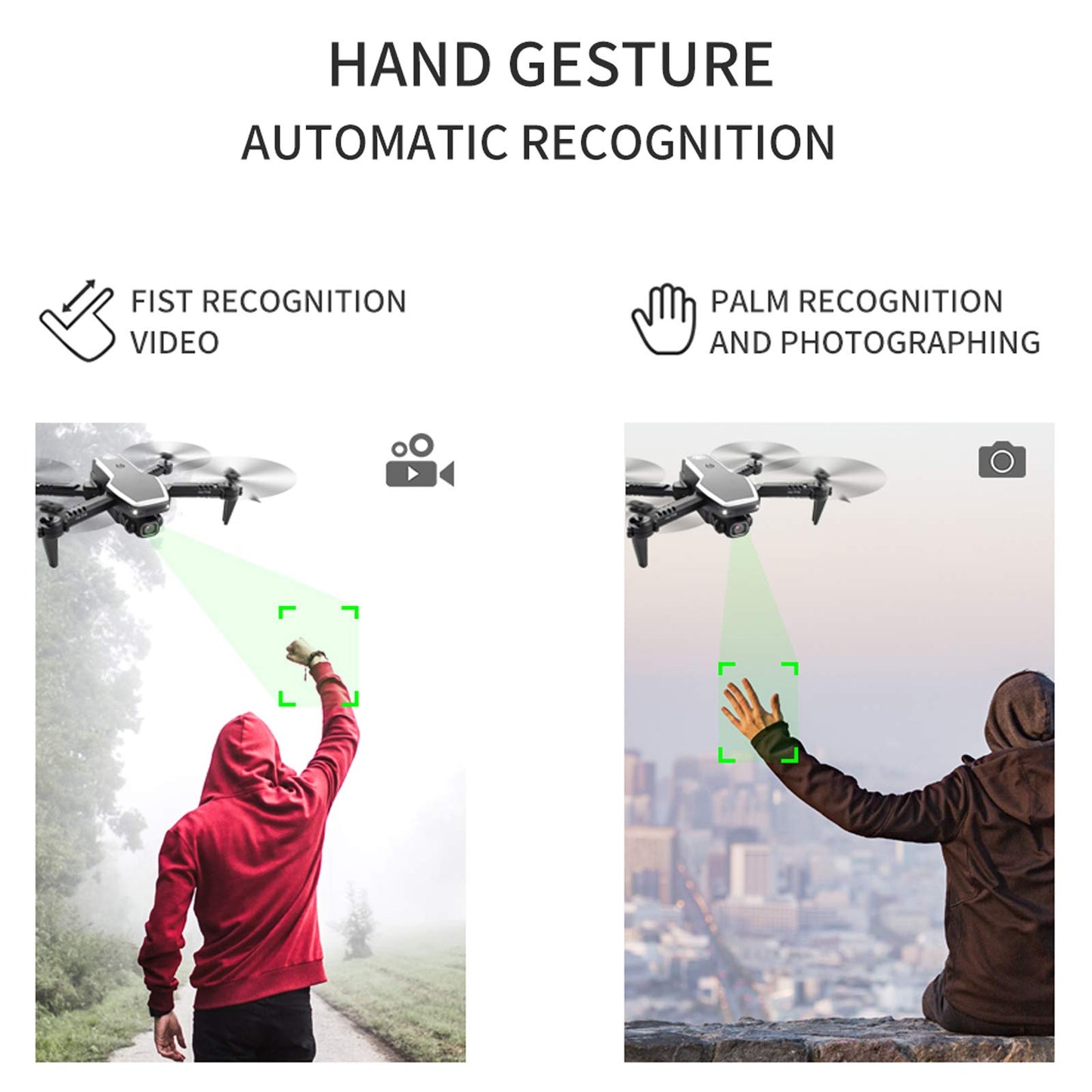 PRO RC Drone with Camera 4K Mini Drone Dual Camera Foldable Quadcopter with Flight Path Function Headless Mode 3D Flight Auto Hover One Key Start Landing One Key Return for Kids