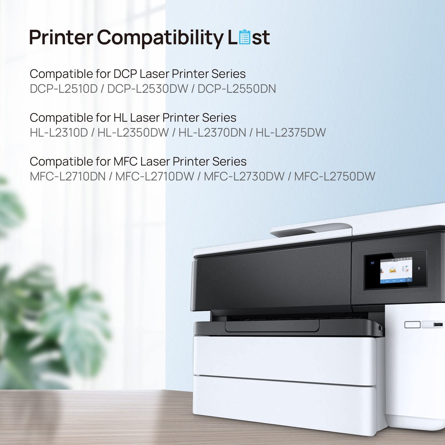 TN2420 TN2410 Toner Cartridge Compatible for Brother MFC-L2710DW MFC-L2710DN HL-L2350DW HL-L2375DW DCP-L2530DW HL-L2310D HL-L2370DN MFC-L2730DW for Brother TN-2420 TN-2410 (2 Black, 2-Pack)
