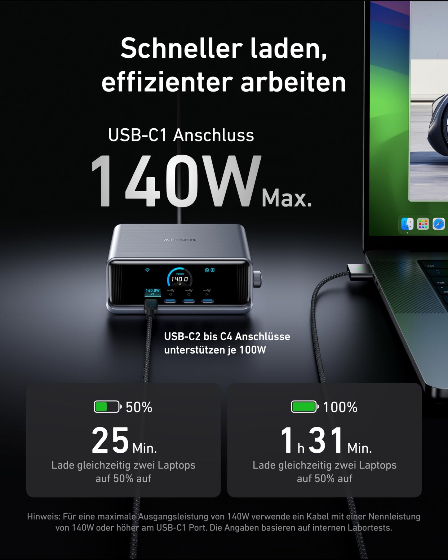 Anker Prime 250W USB-C Charger, Ultra-fast 6-Port GaN Charging Station, 2.26" LCD Display and Smart Control Dial, compatible with MacBook Pro/Air, iPhone 17/16/15, Pixel, Galaxy, Apple Watch & more