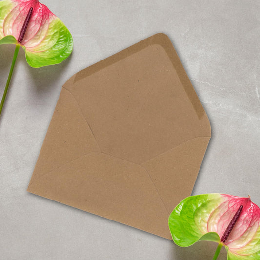 Brown sand envelopes - 75 pieces - DIN C5 22.0 x 15.4 cm - Kraft paper - wet adhesive without window - Christmas, greeting cards - ColorfulJoy series