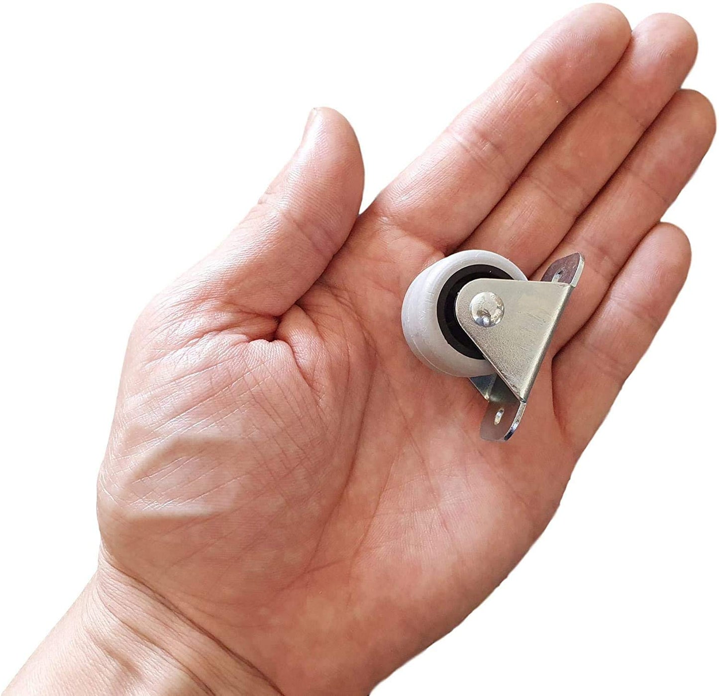 (Pack of 50) 30mm rubber wheel plastic swivel caster double rollers metal with plate furniture appliance & accessories small mini wheels set