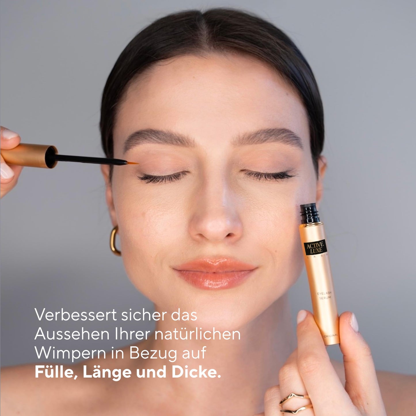 Active Luxe Eyelash Serum - Eyelash Serum for Fast Growth & Dense Lashes - Hormone-free, Vegan & Clinically Tested - 1.5 ml