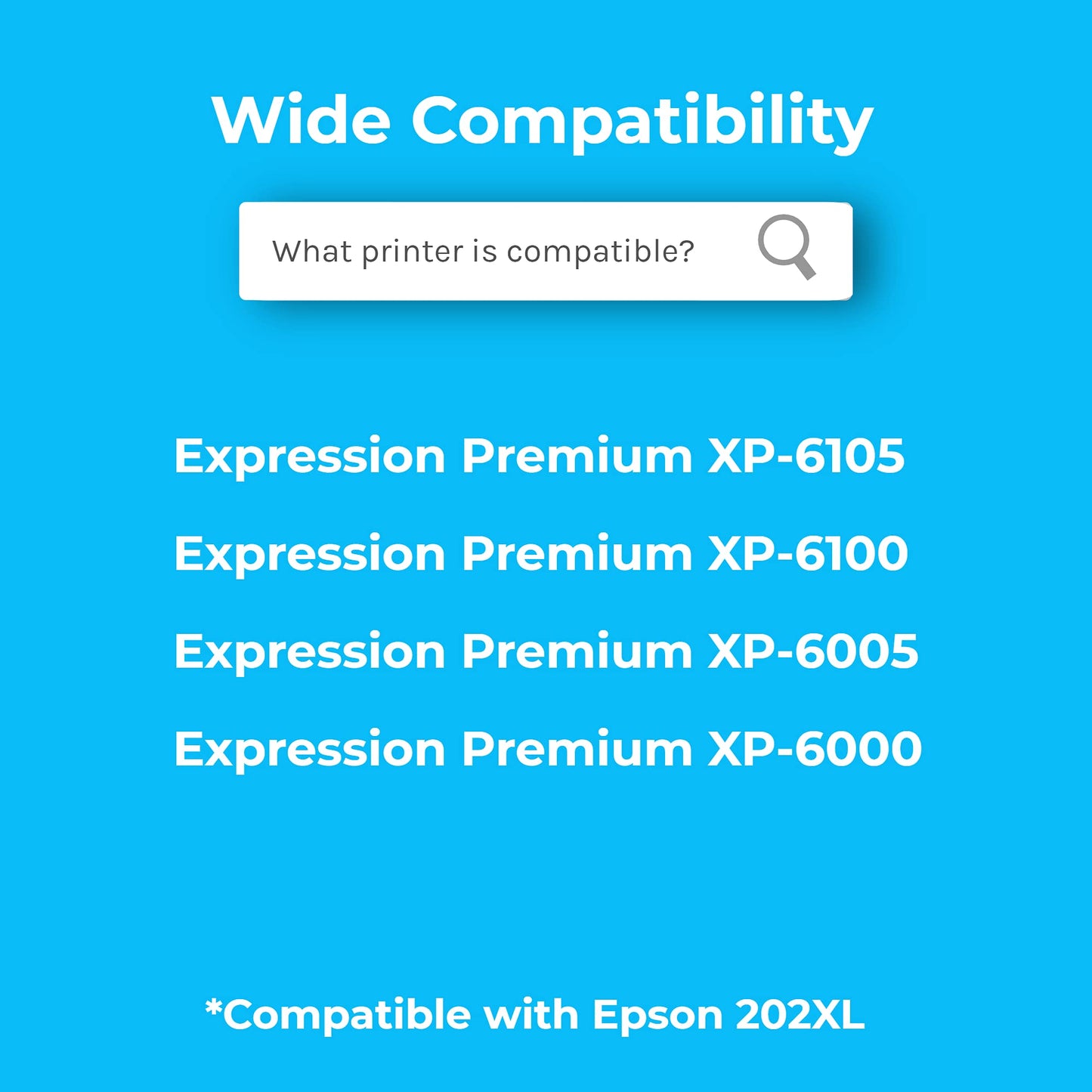 Cartridgeify 202 XL printer cartridges compatible with Epson 202 202XL cartridges multipack, for Expression Premium XP-6000 XP-6005 XP-6100 XP-6105 XP6000 XP6005 XP6100 XP6105 (pack of 10)