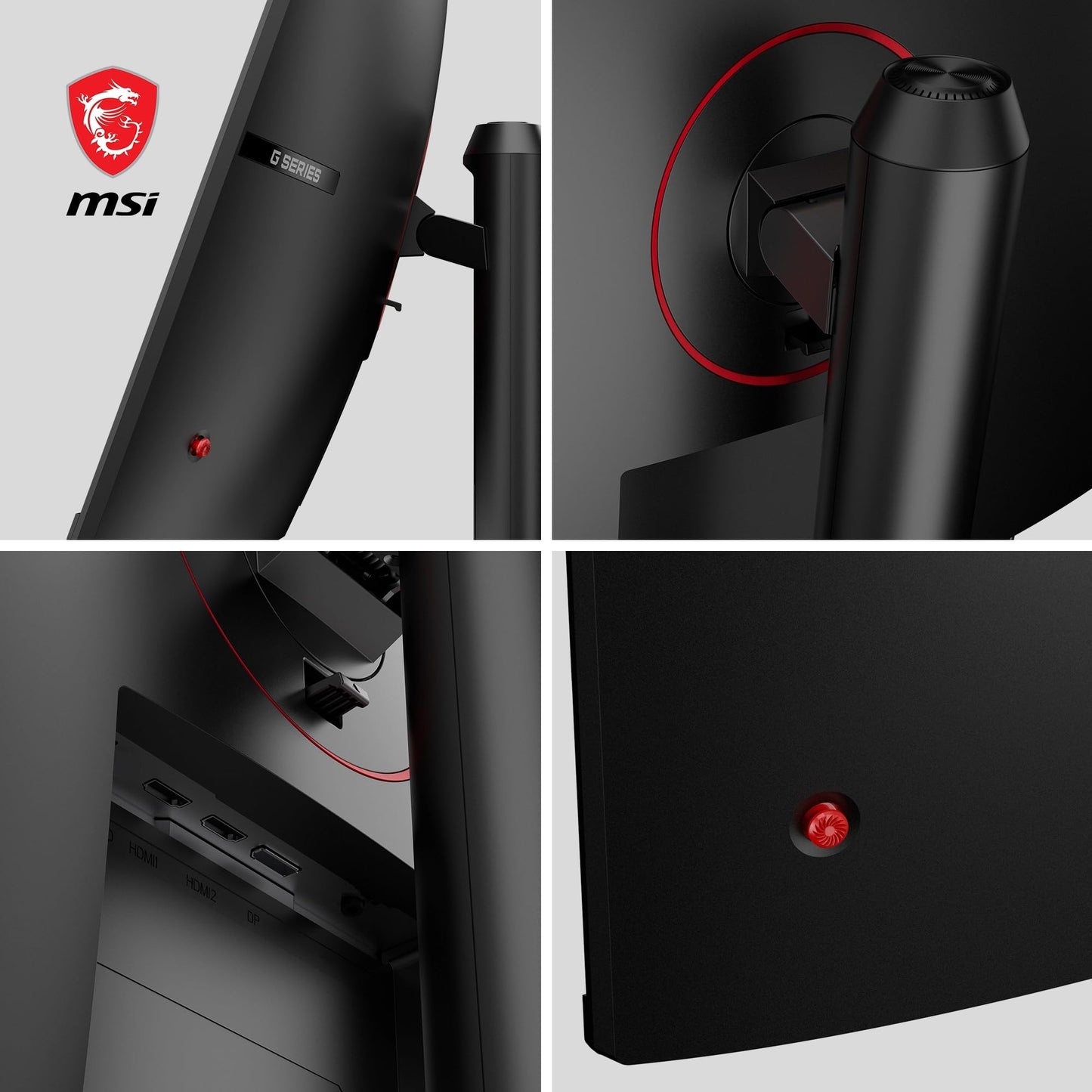 MSI G32CQ5P 31.5 inch (80cm) WQHD Curved Gaming Monitor - 1500R 2560 x 1440 VA Panel, 170Hz / 1ms, Adaptive Sync, 3-Way Adjustable Stand - DP 1.2a, HDMI 2.0b CEC