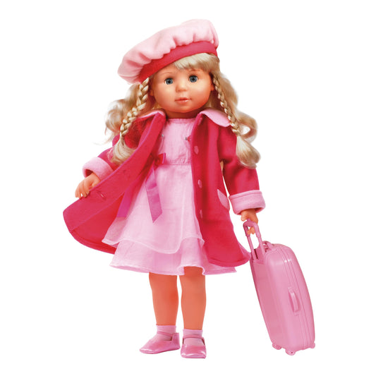 Bayer Design 94635AA Interactive Doll Charlene with Hair and Sleeping Eyes, speaks and sings 90 phrases, 2 poems, and 8 songs, 46cm, Pink.