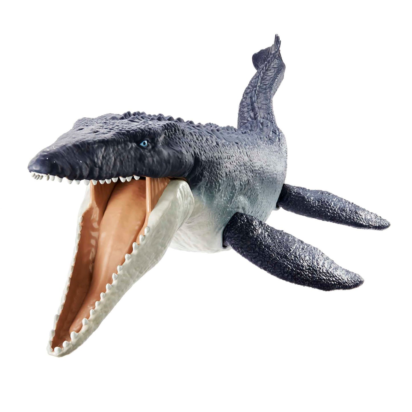 Jurassic World HNJ57 - Dominion Mosasaurus dinosaur action figure, 70 cm tall with movable joints, physical & digital play, dinosaur toy for children ages 4 and up.