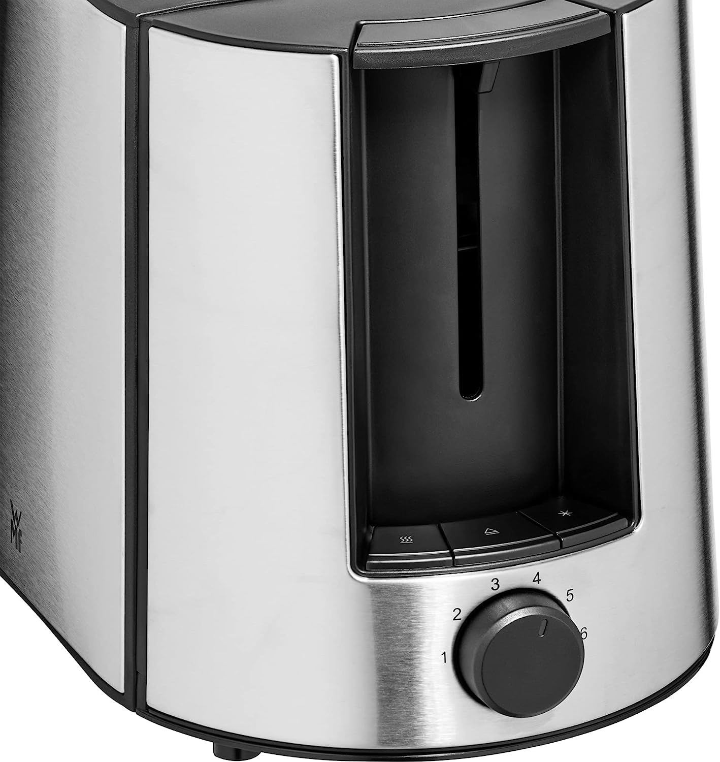 WMF Bueno Pro 2-Slice Toaster, Stainless Steel with Bun Warmer, 6 Browning Levels, 870 W, Matt Stainless Steel.