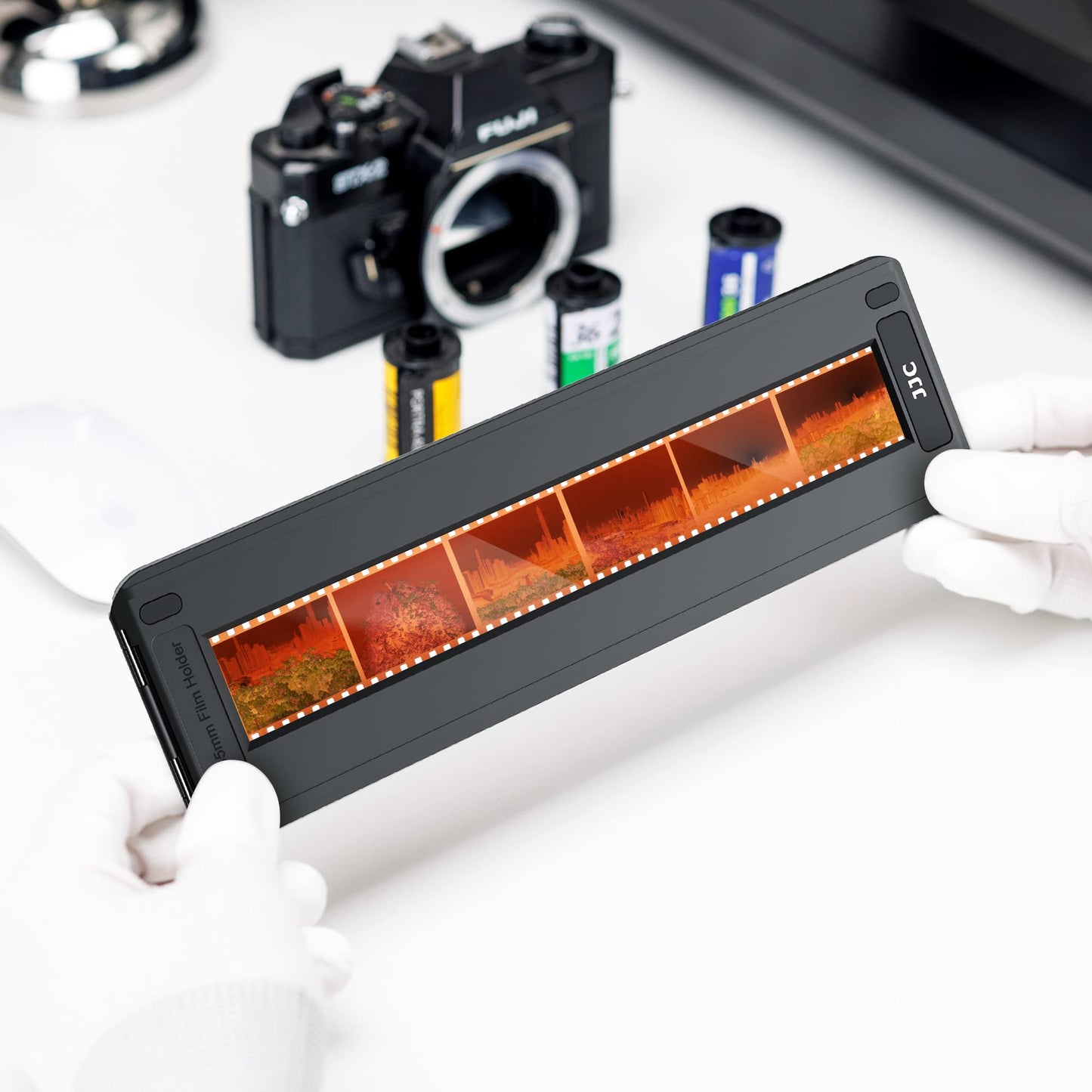 JJC 35mm film holder negative photo scanning mask strip holder cover for flatbed scanner with backlight