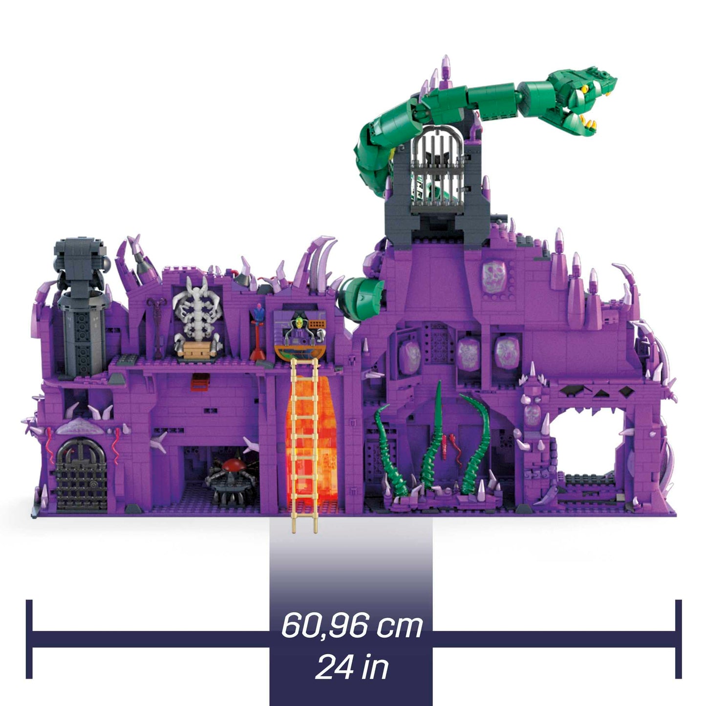 Mega Construx HHD16 - Masters of The Universe Snake Mountain building set, for ages 14+ & HDK07 - Construx Masters of The Universe Land Shark battle vehicle kit, Motu, building toy for kids ages 8+
