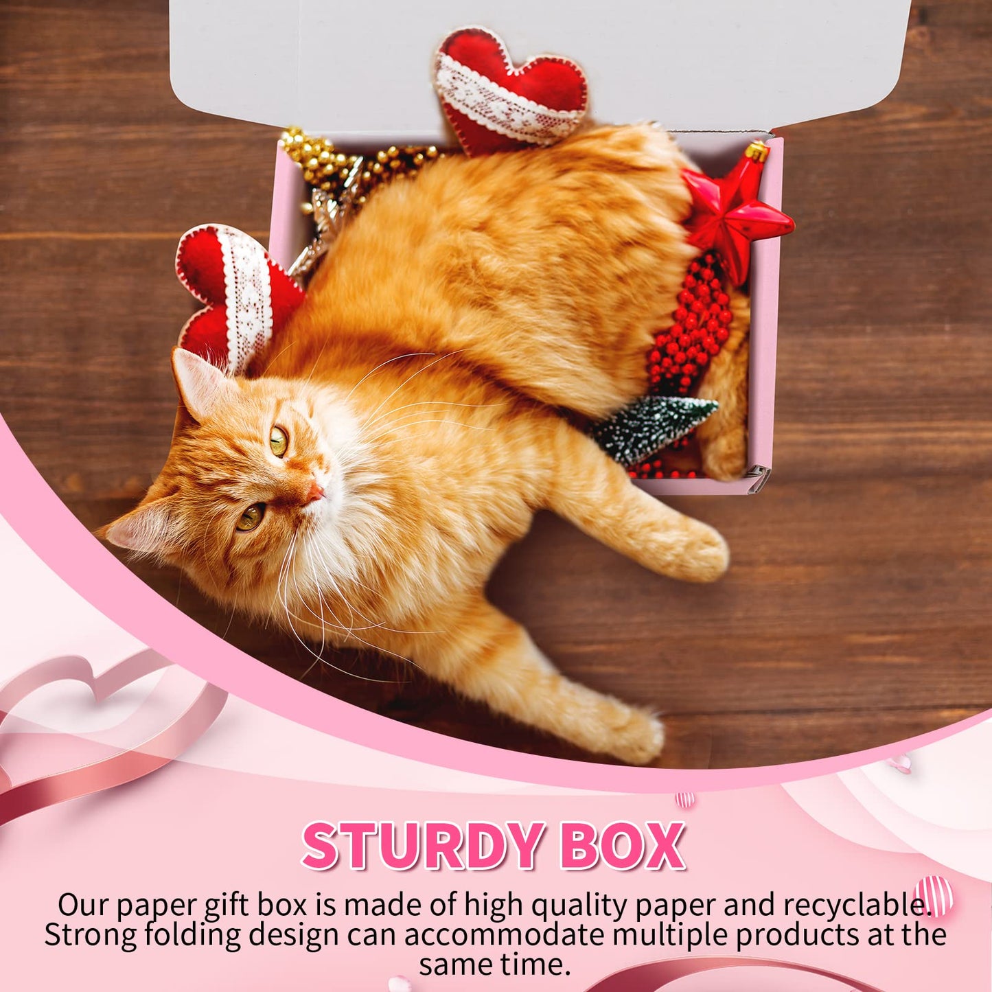 50 pink shipping boxes made of corrugated cardboard 6x4x1.6 inches - packaging boxes for small business - cute boxes and shipping bags for products