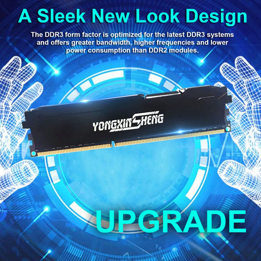 DDR3 16GB Kit (8GBx2) Desktop RAM 1600MHz PC3-12800 UDIMM Non-ECC Unbuffered 1.5V 2Rx8 Dual Rank 240 Pin CL11 PC Computer Memory Upgrade Module RAM (Black)