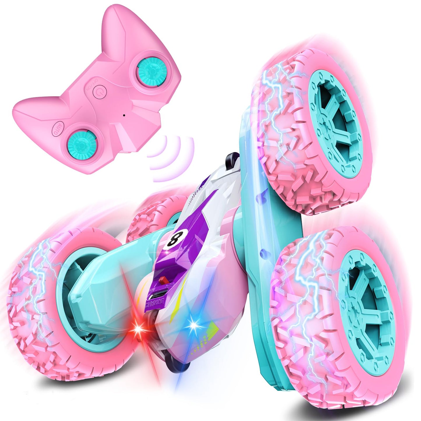 Grille Remote Control Car for Girls 3 4 5 6 7 8 years old, Gift for Girls 4-10 years old Outdoor Toy for Girls 3-9 years old Back to School RC Car Children's Toy for 3 4 5 6 year old Games for 3 4 year olds