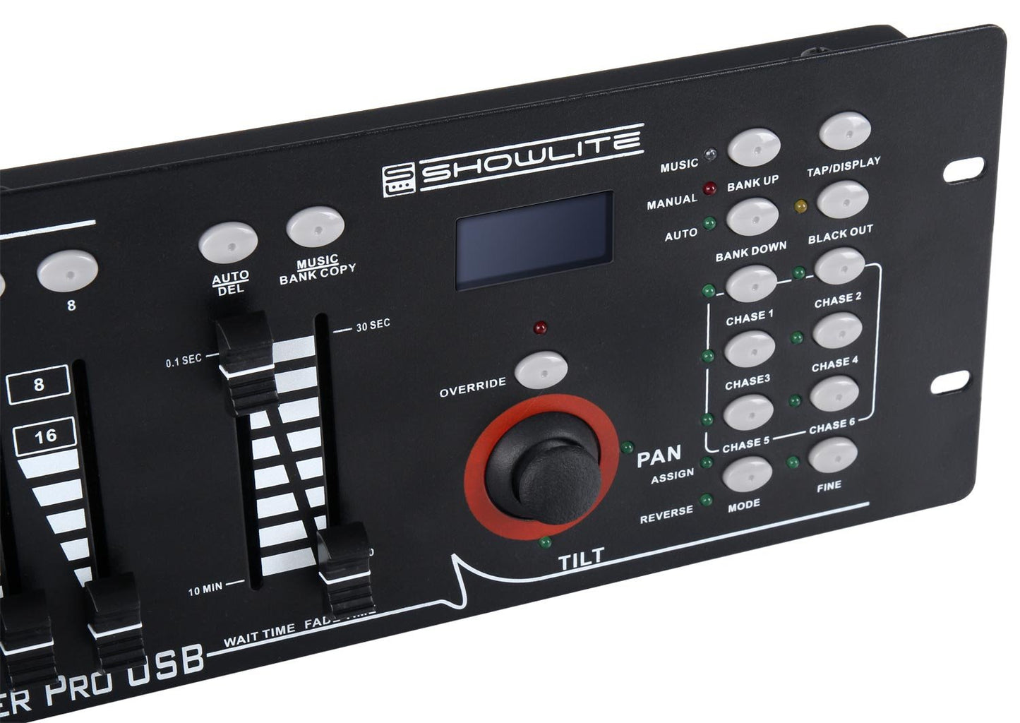 Showlite Master Pro 192 Channel DMX Controller (for professional light control, USB connection for data storage, max. 240 scene memory, Midi input: 5-pin standard interface)