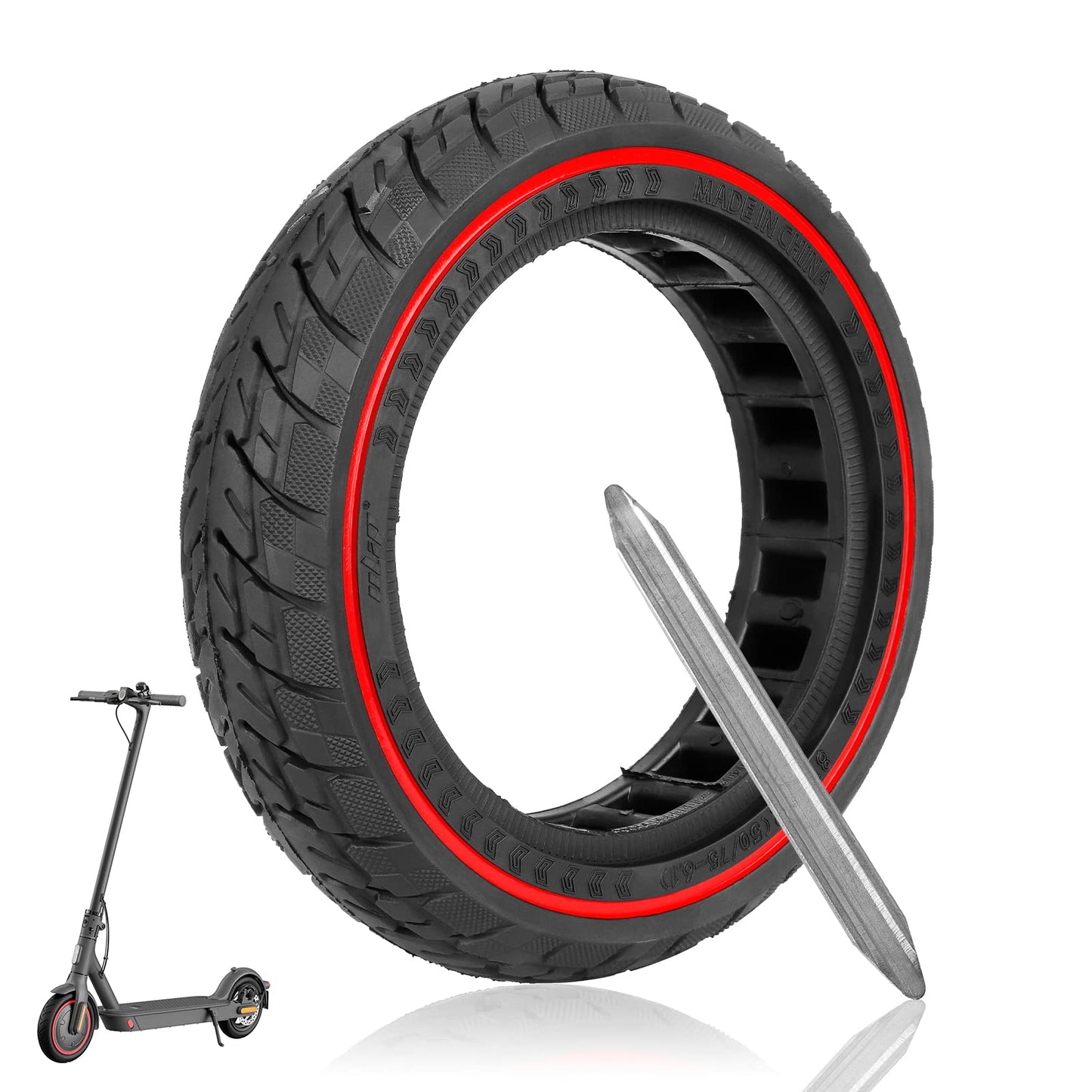ULIP 50/75-6.1 Solid Scooter Tire 8.5 Inch High Elastic Solid Rubber Tire e Scooter Solid Tire for Xiaomi M365 Pro Pro2 1S MI3 and 8.5 Inch Scooter
