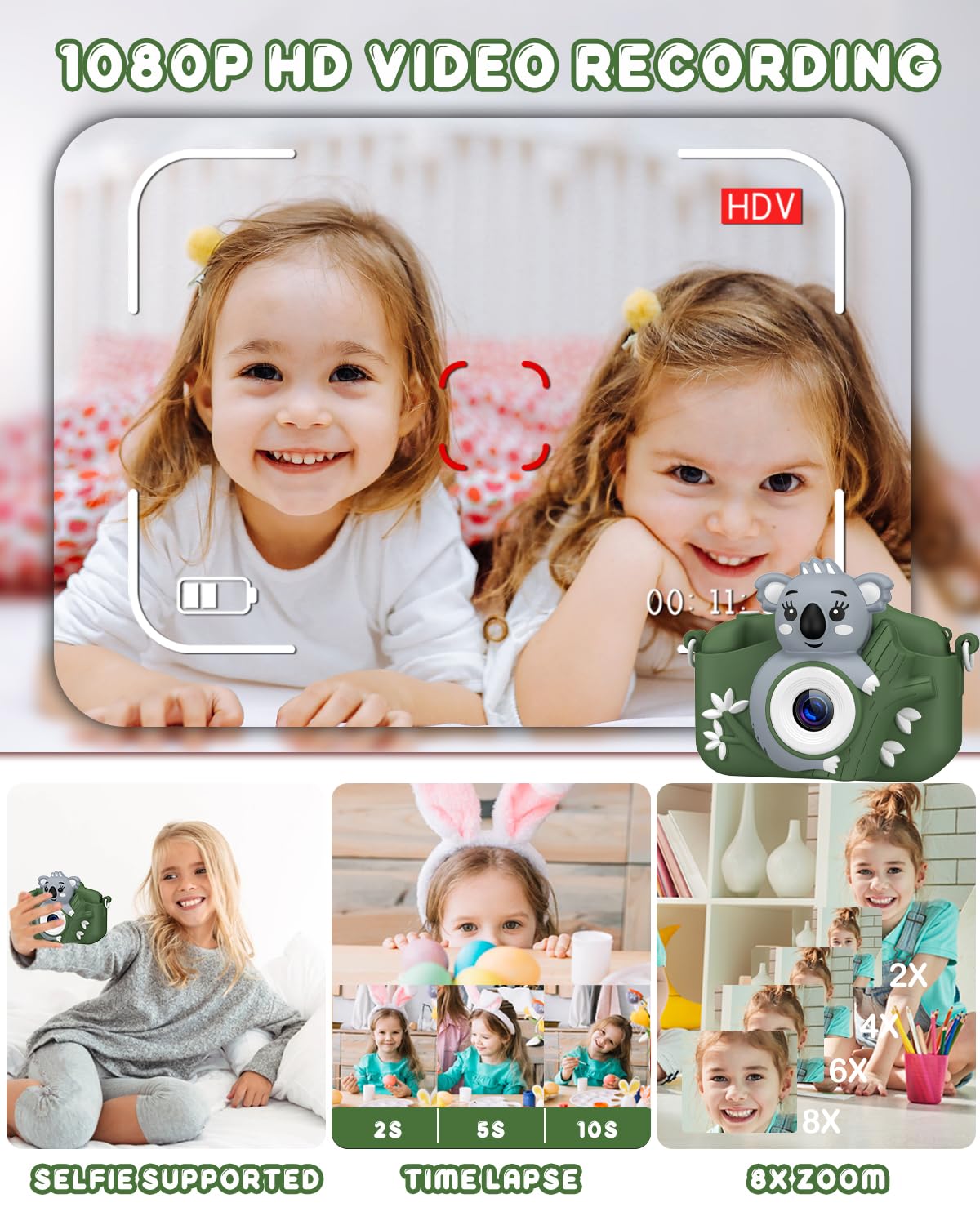 Children's camera, DIAMOOKY camera for kids aged 3-12, perfect Christmas toy for boys and girls.