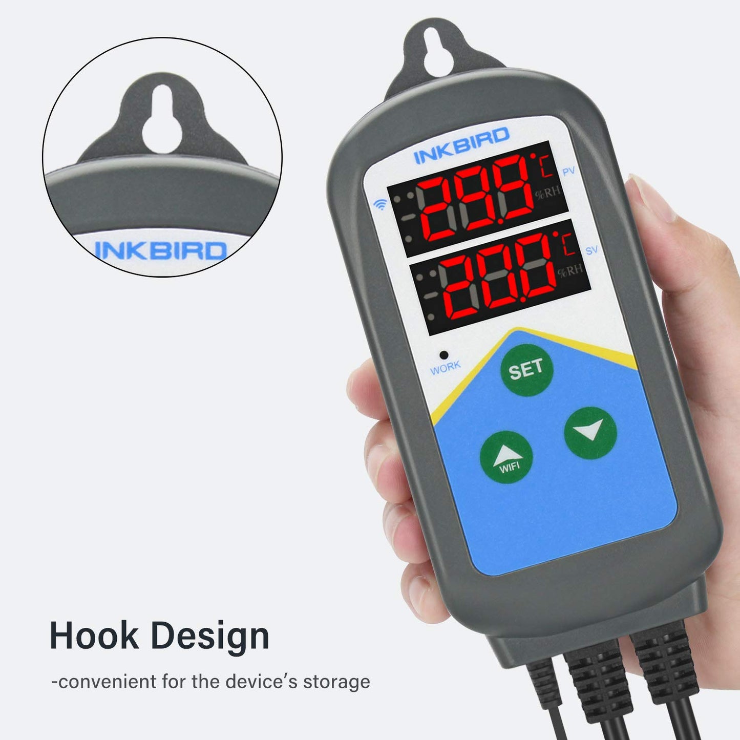 Inkbird WiFi Thermostat, dual time cycles, alarm function, two outlets (heating only).