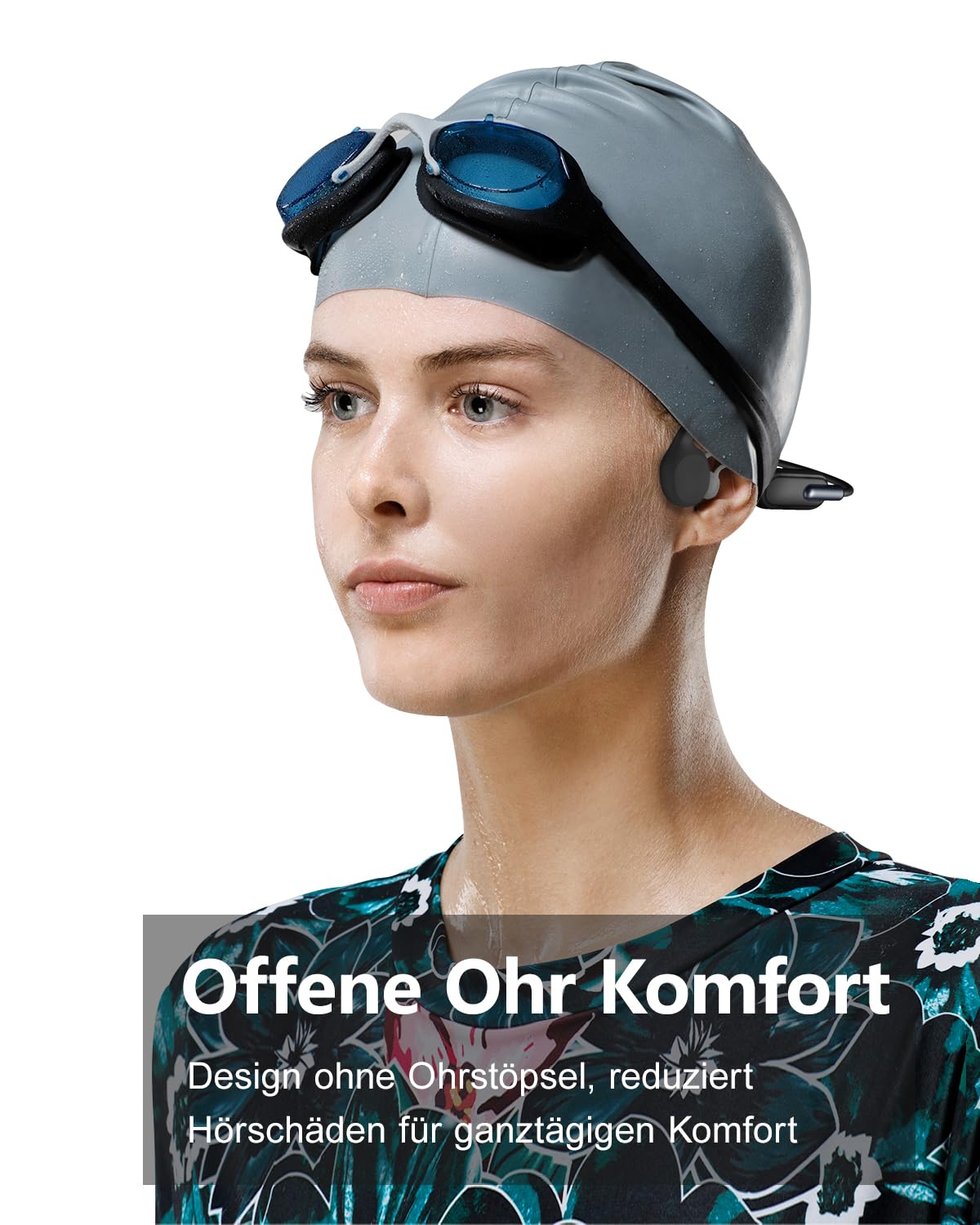 Swimming headphones, bone conduction Bluetooth 5.3, sports 32G storage, IPX8 waterproof, underwater with MP3 player, open ear for running.