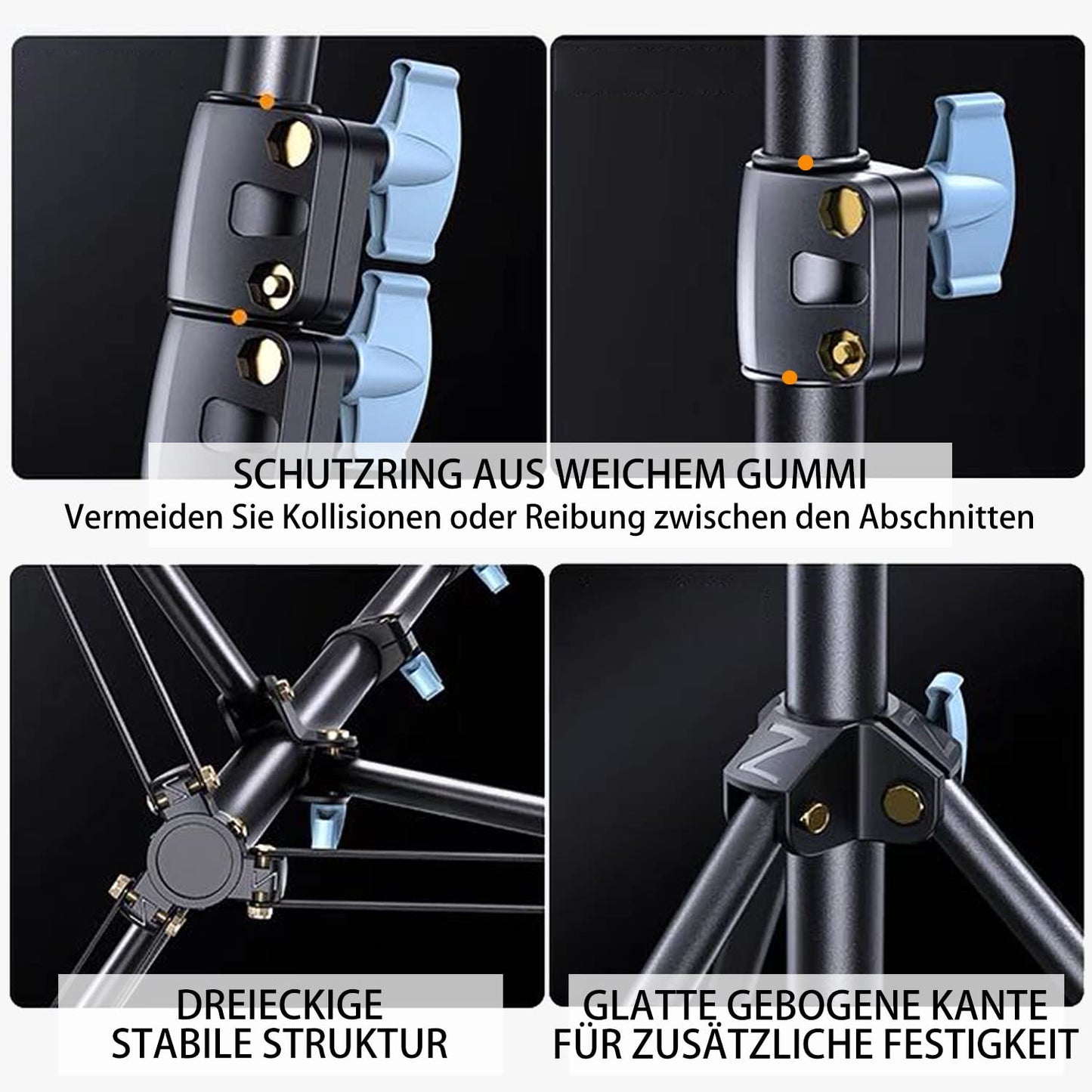 Potaeco Photo Background Stand, 2.8x3M Backdrop Stand Adjustable Photo Studio Support System with 6 Background Clips, 2 Sandbags and Carrying Bag for Portrait Product Photography, Wedding Parties